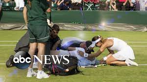 She kept staying, 'sorana, help me. Us Tennis Star Collapses Mid Match At Wimbledon Youtube