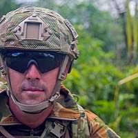 U.S. Army Spc. Levi Lyons from the 407th Civil Affairs