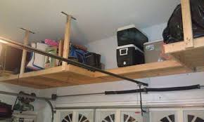 Overhead storage is a great way to maximize your space and store. Diy Metal Overhead Garage Storage How To Install A Overhead Garage Storage Rack Ceiling I Am Wanting To Build Some Hanging Overhead Storage In My Garage Anak Pandai