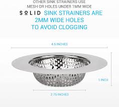 We did not find results for: 2 Pack Kitchen Sink Strainer Food Catcher 4 5 Inch Diameter Wide Rim Perfect For Most Sink Drains Anti Clogging Micro Perforation Holes Rust Free Stainless Steel Dishwasher Safe Amazon Com