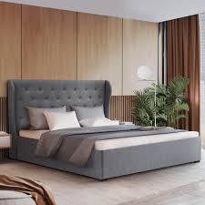 Some items are supposed to be kept in a bedroom. Artiss King Size Gas Lift Bed Frame Base With Storage Mattress Grey Fabric Wooden Bunnings Australia