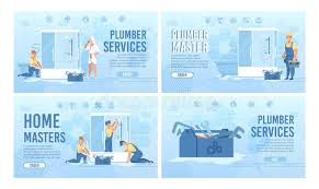 We even offer a number of discounts to save you money on plumbing services. Plumber Service Master Call Flat Landing Page Set Stock Vector Illustration Of Mistress Flat 168188568