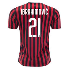 Zlatan Ibrahimovic Ac Milan Home Jersey 19 20 In 2020 Ac Milan Milan Black And Red