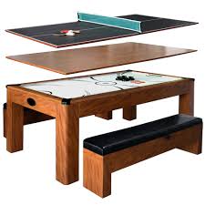 Hathaway Sherwood Air Hockey Table With Benches 7 Ft Cherry Black Walmart Com In 2020 Multi Game Table Air Hockey Air Hockey Table