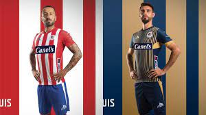 Un uniforme distinto, unificando los colores azul, rojo, amarillo y blanco y con el grabado en la espalda de la histórica caja del agua de san luis potosí. Atletico San Luis Presento Su Uniforme Para El Apertura 2019 As Mexico
