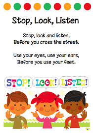 Check spelling or type a new query. Stop Look Listen Teaching Safety Transportation Preschool Traffic Signs For Kids