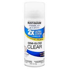 Rust Oleum American Accents Ultra Cover 2x Semi Gloss Spray Paint Primer Clear 12 Oz Walmart Com Walmart Com
