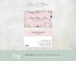 Paying via credit card or gift card, or what etsy calls direct checkout, is a breeze. Sewing Business Card Template Editable Business Card Etsy