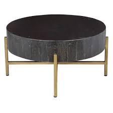 Black metal drum coffee table. Found It At Allmodern Coffee Table Coffee Table Drum Coffee Table Coffee Table Square