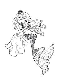 Unicorn coloring pages barbie mermaid tale the little to print for kids rock and roll color free printable adults. Cute Barbie Mermaid Coloring Page Free Printable Coloring Pages For Kids