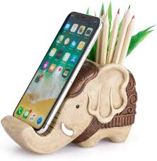 Import quality desktop cell phone organizer supplied by experienced manufacturers at global sources. Pen Pencil Holder With Phone Stand Elephant Shaped Resin Container With Cell Phone Stand Carving Brush Scissor Holder Desk Organizer Decoration For Office Desk Home Decorative Walmart Com Walmart Com