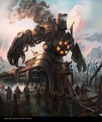 Railway Engine Centaur By Neisbeis On Deviantart Steampunk Robots Steampunk Art Dieselpunk