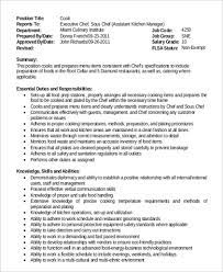 The customized estimate is based on factors like the individual's relevant job experience and education, whom they report to and how many people they manage. Free 17 Sample Executive Chef Job Descriptions In Pdf Ms Word