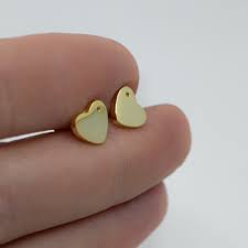 Boucles d'oreilles Dainty Heart, Boucles d'oreilles Trendy Heart Stud avec  Cubic Zirconia