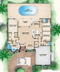 Plan 66252we Comfortable Florida Home Plan In 2020 Florida House Plans House Plans Courtyard House Plans