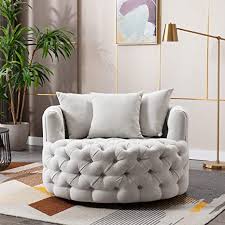10 best swivel barrel chairs of april 2020. Amazon Com Pannow Modern Akili Swivel Accent Sofa Barrel Chair Lounge Swivel Barrel Chair 42 9 Inch Linen 360 Swivel For Hotel Living Room Modern Leisure Chair Kitchen Dining