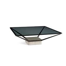 Maybe you would like to learn more about one of these? Contemporary Coffee Table Equilibre Roche Bobois Tempered Glass Metal Base Marble Base