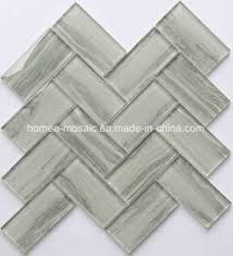 Mosaic tile is durable and able to protect against high humidity that every bathroom has. Grays Art Deco Herringbone Glass Wall Mosaic Tiles For Bathroom China Building Material Decoration Material Made In China Com