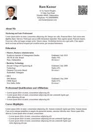 Various cv examples with different layouts. Resume Formats In Word And Pdf