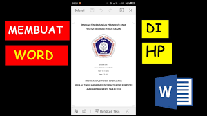 Cara Membuat Dokumen Ms Word Di Hp Wps Office Youtube