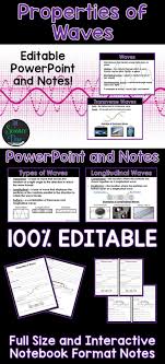 Introduce Or Help Your Students Review Properties Of Waves With This Powerpoint Pre Physical Science Middle School Middle School Lesson Plans 6th Grade Science