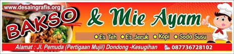 Desain Banner Bakso Dan Mie Ayam Cdr Desain Banner Bakso Makanan