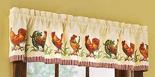 Amazon Com Country Farmyard Rooster Window Valance Modern Country Decor Collections Etc Valance