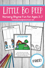Little Bo Peep Nursery Rhyme Printable In 2020 Nursery Rhyme Math Activities Little Bo Peep Nursery Rhyme Math