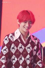 Bts Mma 2018 Taehyung Smile Taehyung Smile Taehyung Red Hair Kim Taehyung