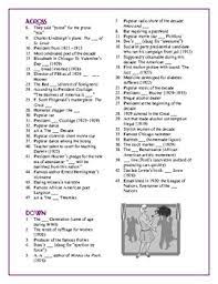 We've reached the end of the decade that started with lady gaga in a meat dress, and finished with caitlyn jenner in the jungle. The Roaring Twenties That Daffy Decade Crossword Puzzle Fun Tpt