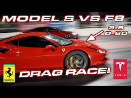 We may earn money from the links on this page. Ferrari F8 Tributo Vs Tesla Model S 1 4 Mile Drag Race Ends With Huge Tease Autoevolution