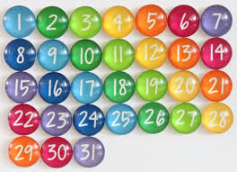 31 Gorgeous Rainbow Calendar Number Glass Magnets For Dry Etsy Glass Magnets Calendar Numbers Dry Erase Calendar