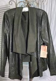 New Plus Size 3x Olive Green Faux Suede Leather Cascade Jacket Wrap 109 Ebay Clothes For Women Jackets Plus Size