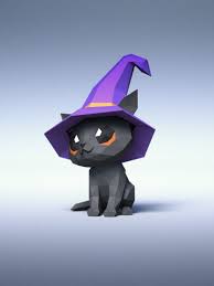 3d Papercraft Black Cat In A Hat Diy Templates Including Etsy In 2020 Papercraft Pokemon Black Cat Diy Templates