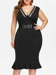 Plus Size Sequins Tight Fishtail Dress Bodycon Dress Plus Size Bodycon Dresses Sleeveless Mermaid Dress