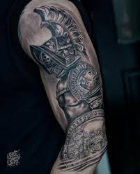 The tattoo has an amazing look about it. 101 Amazing Gladiator Tattoos You Have Never Seen Before Outsons Men S Fashion Tips And Gladiator Tattoo Upper Arm Tattoos For Guys Shoulder Armor Tattoo