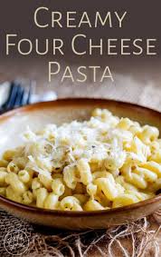 For The Ultimate In Comfort Foods Serve This Creamy Four Cheese Pasta For Dinner The Entire Family Will Love The Four Cheese Pasta Pasta Dishes Cheese Pasta
