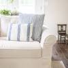 Cameron square arm twin sleeper sofa slipcover sunbrella performance chenille indigo furniture slipcovers armchair. 1