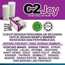 Susu c2joy adalah gabungan 2 unsur penting iaitu kolostrum (susu awal lembu) & kalsium yang diekstrak dari susu menggunakan formula trucal d7. Bahaya Kekurangan Kalsium Susu Kolostrum C2joy