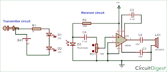 Well after building a audio transmitter now i want to transmit video signals as well i have found this great ic. Ir Based Wireless Audio Transmitter And Receiver Circuit