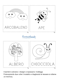 Le Parole Della Primavera Attivita Per Bambini Di 3 Anni Attivita Con Il Colore Apprendimento Del Bambino