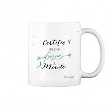 Mug Certifie Meilleur Frere Du Monde Cadeau Maison Diy Cadeau Anniversaire Cadeau Rigolo