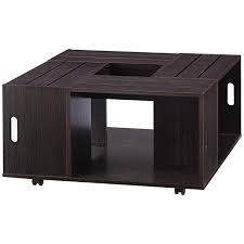 Modus reese rectangular coffee table. Portins 31 1 2 Square Rustic Espresso Wood Coffee Table 1v988 Lamps Plus