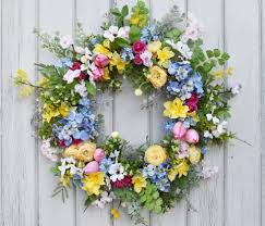 Send flowers directly to a funeral home. Faux Spring Wreath Artificial Door Wreaths Flower Wreath Flower Room Decor