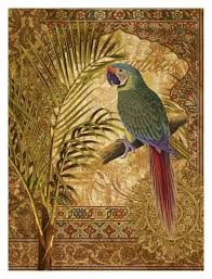 Paradisus Iv Art Print At Art Com Colonial Art Parrots Art British Colonial Decor
