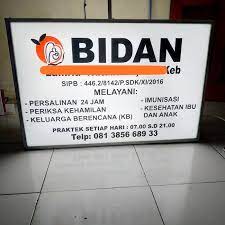 1.050.000 plang praktek ada yang mau pasang plang bidan atau dokter silakan pesan ke sini. Neon Box Tempat Praktek Bidan Print Corner