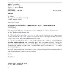 Berurusan dengan kepolisian karena tindakan kejahatan. 20 Surat Mohon Kebenaran Berniaga