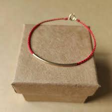 Red String Bracelet With 10k Gold Women S Fashion Jewelry Organizers Bracelets On Carousell