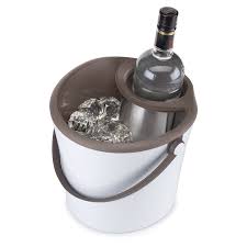 When the party is over. Polder Chill Station A Combined Ice Bucket And Bottle Chiller Separate Cooling Sleeve Keeps Bottle Chilled And Ice Pure Double Wine Chillers Ice Scoop Wines