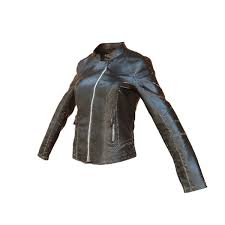Worn Black Leather Jacket 3d Model Black Leather Jacket Leather Jacket Wearing Black